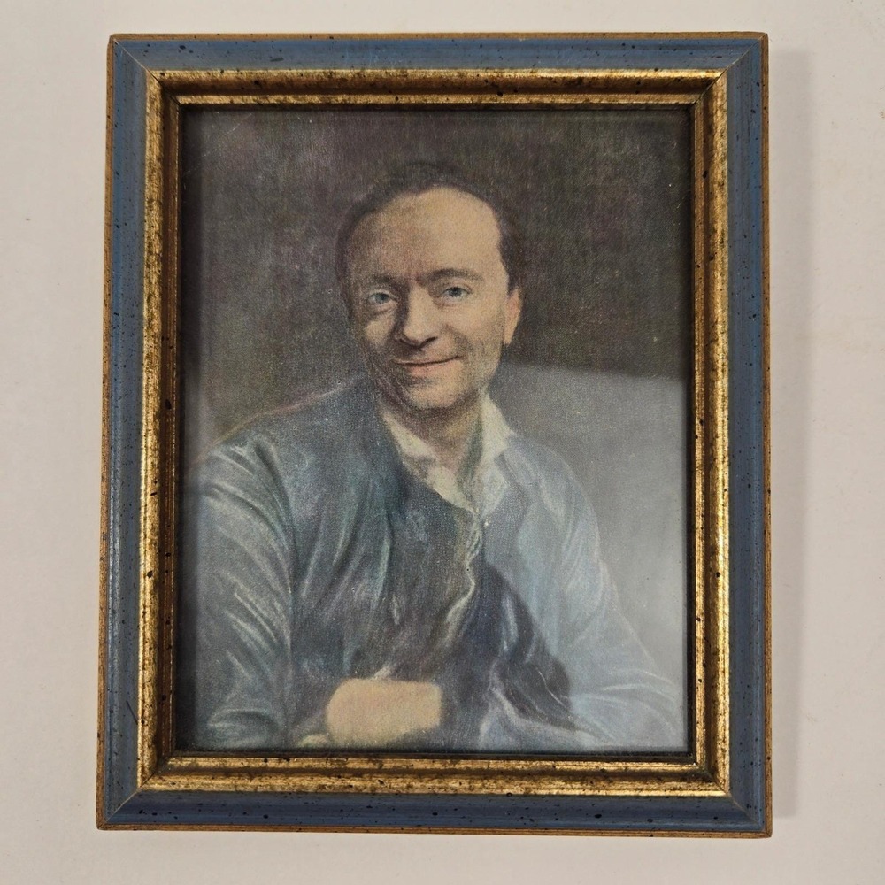Maurice Quentin de la Tour Self Portrait Vintage Framed Print French Art Louvre